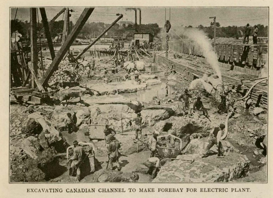 The Excavation of the Canadian Channel for a Forebay