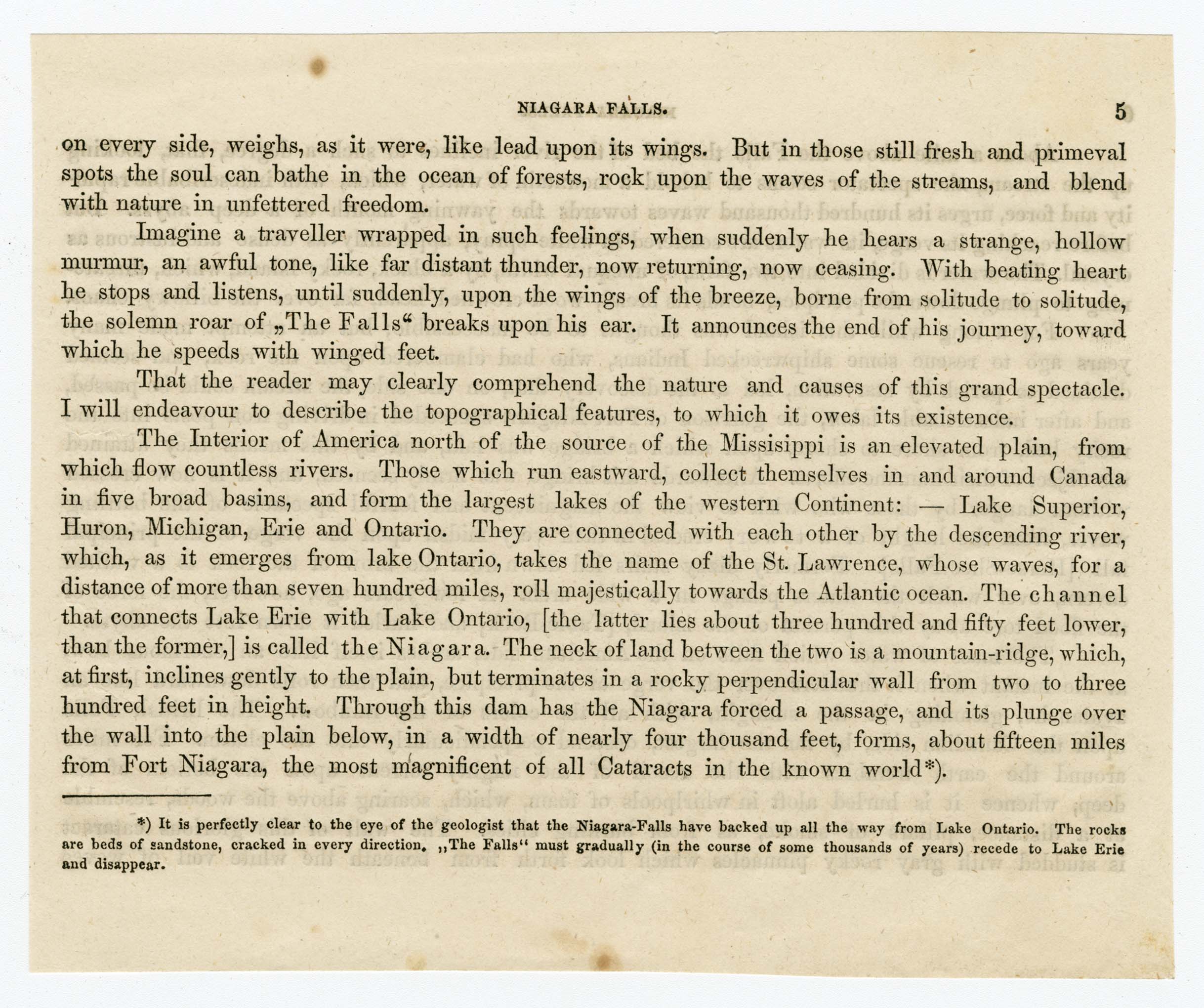 Continued: Description of the Natural Beauty of the Falls (1852, unknown author)
